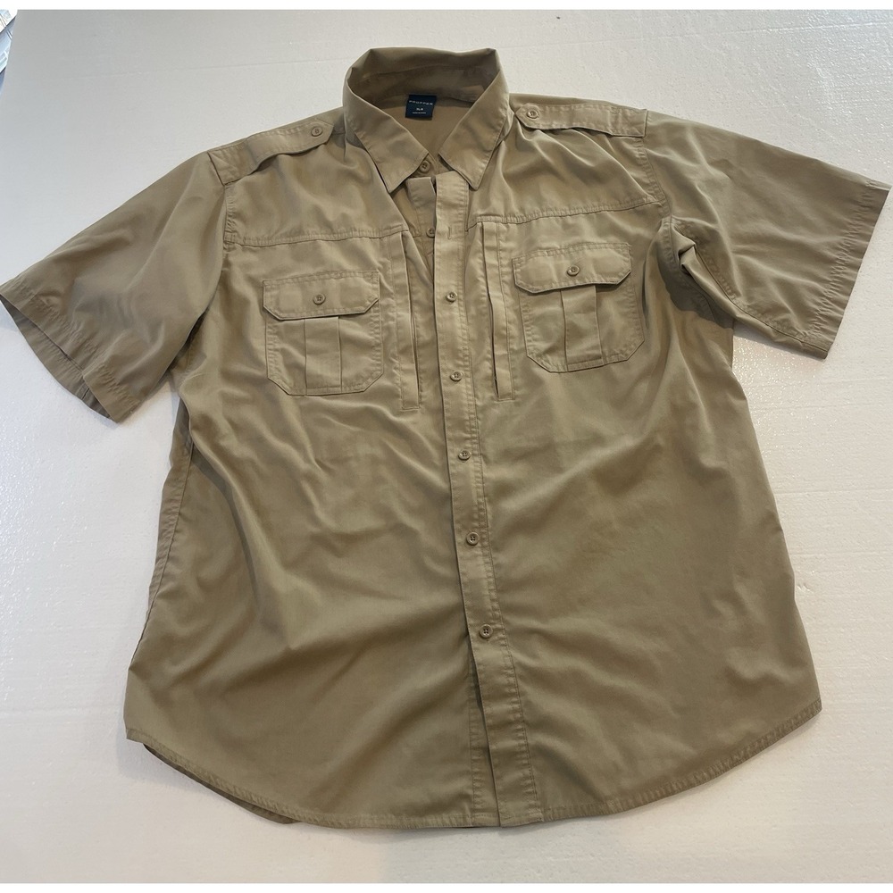 Mens PROPPER  Short Sleeve Tactical Khaki Shirt Size XL Regular